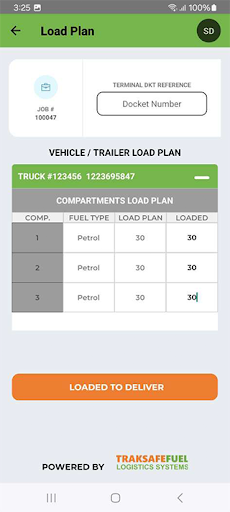 TrakSafe Fuel Logistics Screen 3