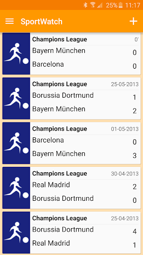 Android application SportWatch screenshort