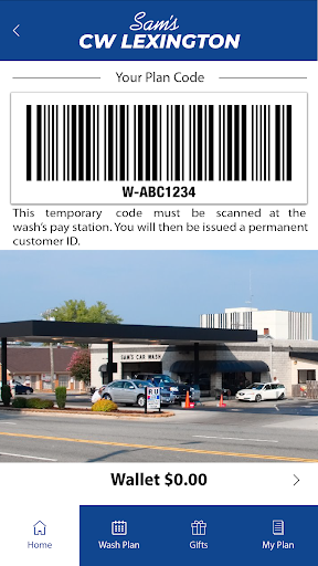 Android application Sam's Car Wash Lexington screenshort