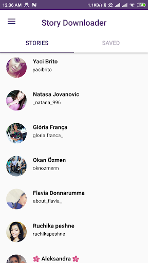Aperçu de l'application