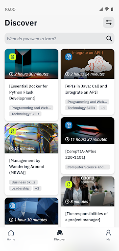 Curricula LXP Screen 2