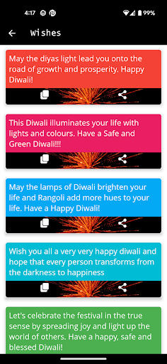 Happy Diwali Wishes Screen 2