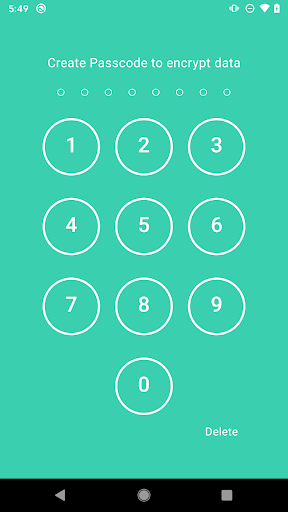 Android application Secure Note - Data Security screenshort