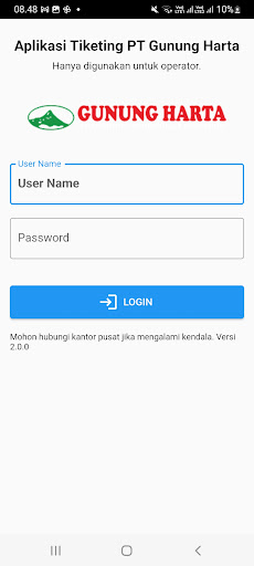 Android application App Operator Gunung Harta V2 screenshort