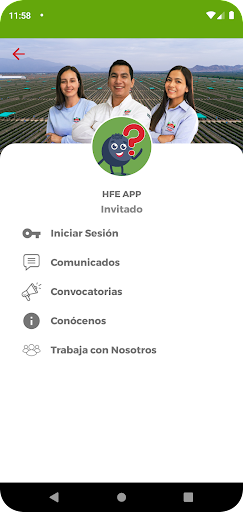 HFE APP Screen 2