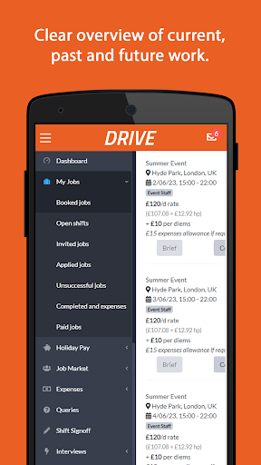 Drive staff app Screen 3