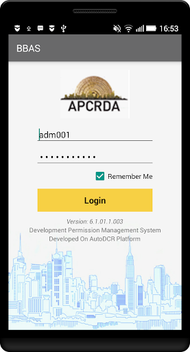 Android application APCRDA-BBAS screenshort