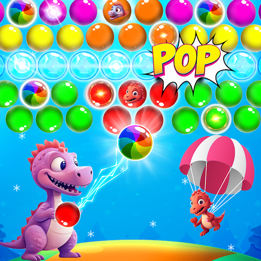 Dinos Rescue : Aim Bubbles Pop Logo