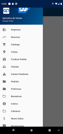 Android application GoVentasSap screenshort