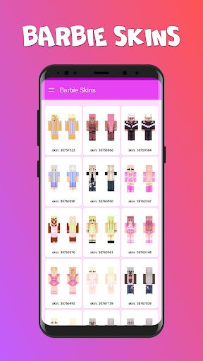Android application Barbie skins for Minecraft screenshort