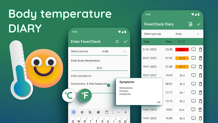 Body Temperature・Fever Tracker - 4.2.3.1 - (Android)
