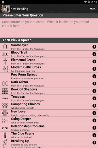Screenshot of The Tarot of Vampyres
