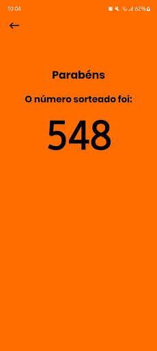 Sorteio de Números Screen 2