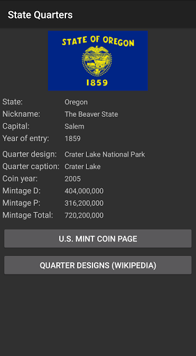 State Quarters Screen 2