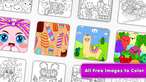 Kawaii Coloring By Number Book Screen 2