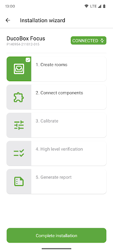 Duco Installation App Screen 2