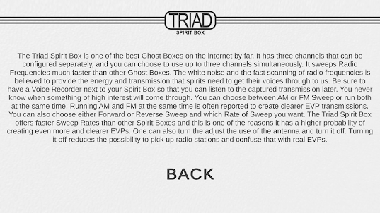 Spirit Box Ghost EVP Triad