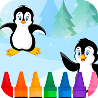 Antarctic penguin coloring