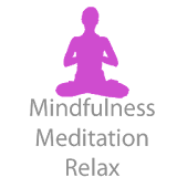 Mindfulness meditation relax icon