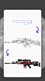How to draw weapons. Step by step drawing lessons 22.4.10b APK screenshots 8