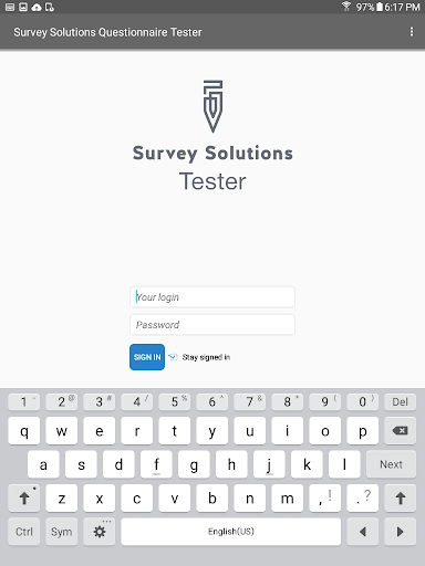 Android application Survey Solutions Tester screenshort