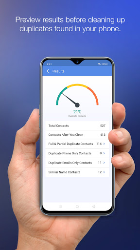 Cleanup Duplicate Contacts Screen 2