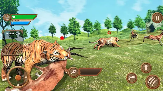 ワイルド タイガー シミュレーター ゲーム 3d
