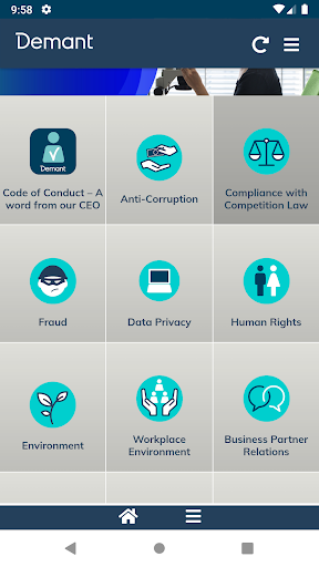 Android application Demant Business Ethics screenshort