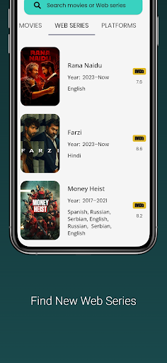 Just OTT - Find Movies Online Screen 2