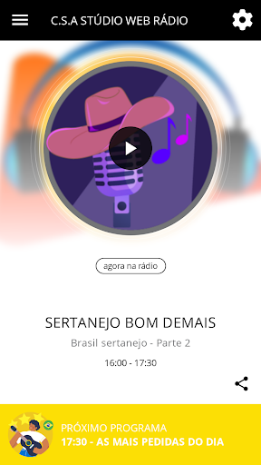 Android application C.S.A STÚDIO WEB RÁDIO screenshort