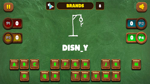 Hangman 1 2 3 4 Players Puzzle