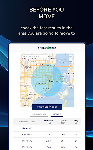 Screenshot of Speed Test by SPEEDGEO