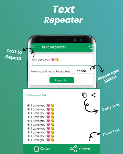 Repeat Messages :Text Repeater Screen 3