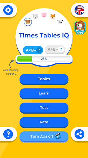 Android application Times Tables IQ screenshort