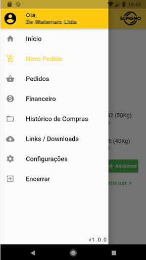 Android application Supremo Secil Cimentos screenshort