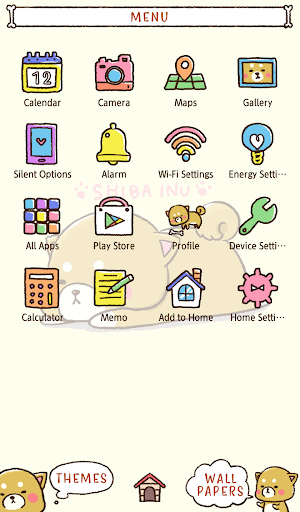 Cute Mini-Shiba Theme Screen 2