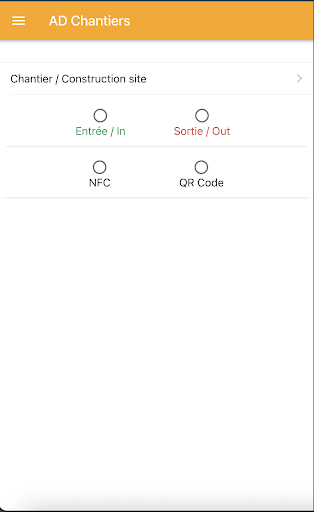 Android application AD Chantiers - Présences screenshort