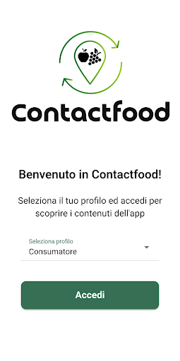Android application Contactfood screenshort