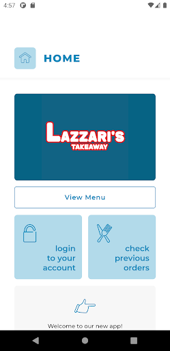 Android application Lazzaris Takeaway screenshort