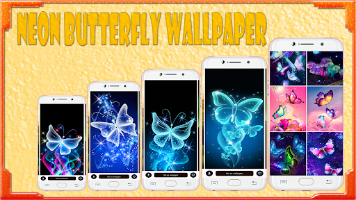 Android application Neon Butterfly Wallpaper screenshort