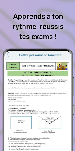 Cours de 6ème Année Collège CI