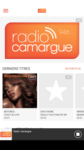 Android application Radio Camargue screenshort