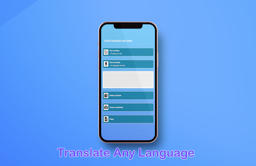 Android application voice translate more languages screenshort
