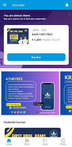 Android application AyurVeez- BAMS & AIAPGET PREP. screenshort
