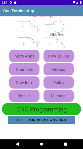 Android application Cnc Turning Programming App screenshort