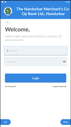 Android application Nandurbar Merchant's Mob Bank screenshort