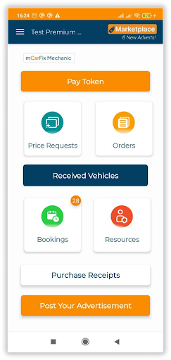 Android application mCarFix Mechanics App screenshort