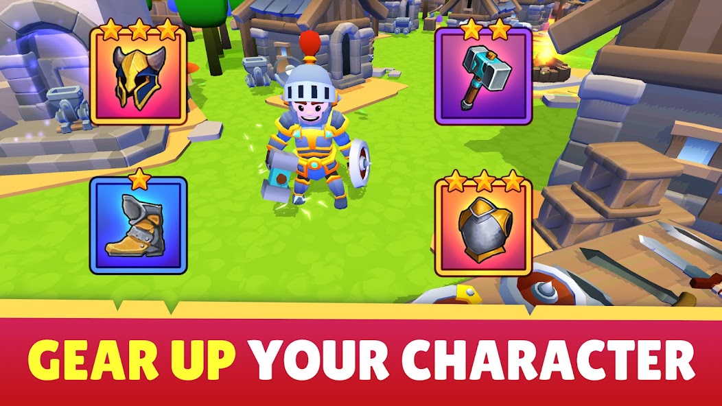 Craft and battle: idle knight banner