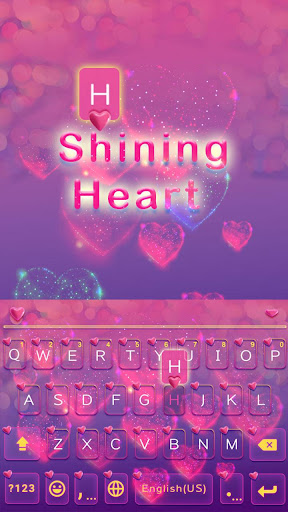 Android application Shining Heart Keyboard Theme screenshort
