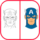 How to Draw Captain Amerika icon